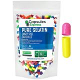 XPRS Nutra Size 4 Empty Capsules - 100 Count Colored Empty Gelatin Capsules - Capsules Express Empty Pill Capsules - DIY Supplement Capsule - Color Gel Caps (Multi Color)