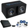 Rockville DV10K52 Dual 10 K5 Subwoofers+Vented Sub Enclosure+Memphis Amplifier