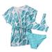 GYRATEDREAM Kids Girls 3PC Tankini Swimsuit Set Baby Beach Sets Swimwear Outfits