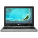 ASUS CX22NA 11.6 HD Chromebook - Intel Celeron N3350 1.1GHz - 4GB RAM - 32GB eMMC - Webcam - Chrome OS - Gray