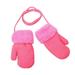 Dadaria Little Girls Gloves 1-4Years Toddler Baby Boys Girls Winter Knitted Gloves Children Knitted Gloves Children Solid Color Thickened Warm Gloves Hot Pink Girls