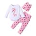 Baby Girl Clothes And Shoes If for Girls Poem Baby Girls Boys Cute Cartoon Long Sleeve Romper Tops Polka Dot High Waisted Trousers With Hat Outfit Set Clothes Little Girls