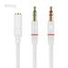 Consumer Electronics Earphone Adapter Cord Professional Universal AUX Audio Adapter Audio Cable Earphone Microphone Splitter 1 Male To 2 Female WHITE