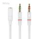 Consumer Electronics Earphone Adapter Cord Professional Universal AUX Audio Adapter Audio Cable Earphone Microphone Splitter 1 Male To 2 Female WHITE