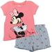 Disney Minnie Mouse Infant Baby Girls Graphic T-Shirt & Shorts Pink 18 Months