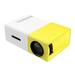 LED projector Mini Projector Portable 1080P LED Projector Home Cinema Theater Indoor/Outdoor Movie projectors for Laptop PC Smartphone Yellow and White (US Plug)