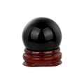 iOPQO Desktop Ornament HOT!30mm Natural Quartz Magic Crystal Ball Healing Ball Sphere And Stand lucky decorative transfer ball 30mm Black