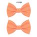 Dadaria Barrettes for Girls 1Pair Infant Baby Toddler Girls Solid BlingBling Bow Hair Clips Hair Accessories Orange Boys Girls