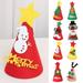 GROFRY Mini Christmas Hat Cute Santa Claus Snowman Elk Handmade Ornament Non-woven Fabric DIY Christmas Hat Merry Christmas Holiday Decoration Kids Toy Gift