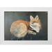 Redman Suzi 24x17 White Modern Wood Framed Museum Art Print Titled - Starry Starry Night Fox