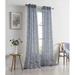 Dainty Home Rita Floral Embroidered Light Filtering Curtain 38 x 96 Inch 2 Panels Blue