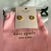 Kate Spade Jewelry | Kate Spade New York. Round Spade Cut-Out Earring Post Studs With Crystal Trim. | Color: Gold | Size: Os