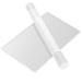 DESTYER 2 Pcs Clay Roller Rectangle Sheet Board Set Clay Rolling Pin Modeling Tool Kit Transparent