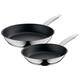 WMF Permadur Advance 2-Piece Frying Pan Set, 28 + 24 cm, Stainless Steel Pan, Cromargan Stainless Steel, Oven-Safe