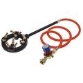 METER STAR 41,000 BTU 10 Nozzles Homemade Cast Iron Burner Assembly Flame Control System and High Pressure Regulator with Hose for DIY Forge Pizza Oven Turkey Fryer Accessories