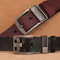 Ceinture en cuir véritable à boucle ardillon pour homme de haute qualité en peau de vache de