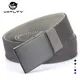 VATLTY 105cm-120cm Ceinture en toile pour hommes Alliage de zinc Argent Ceinture réversible Épais