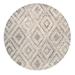 "Pasargad Home Modern Collection Hand-Tufted Bamboo Silk & Wool Area Rug, 6' 0"" X 6' 0"", Silver - Pasargad Home plt-1624rnd 6"