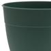 Bloem Dayton Planter With Saucer: 12" - Turtle Green - 100% Recycled Plastic Pot, Removable Saucer, Elevated Feet