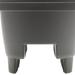 Bloem Modica Deck Rail Round Planter: 12" - Charcoal - Matte Finish, Fits Rail Sizes 3"-3.75", Durable Resin Pot