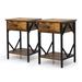 17 Stories 1 - Drawer Nightstand in Wood in Black/Brown | 23.5 H x 15.5 W x 15.5 D in | Wayfair 13BDC0E76A0346E5965611D71C68D0DE