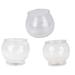 3x Clear Fish Tank Aquatic Aquarium Fish Bowl for Office Bedroom Living Room