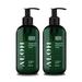AL Sanitizing Hand Gel 2-pack | Peppermint Eucalyptus + Aloe | 70% Alcohol Hydrating Hand Sanitizer Gel with Essential Oil for Kids & Adults | 8oz Bottle (Set of 2)