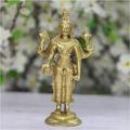 Lord Vishnu Statue Hindu God Statue in Brass Vishnu Sculpture Indian Handmade God Statue Vishnu Figurine Gold - AtoZ India Cart