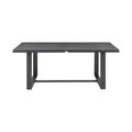 Armen Living Menorca Outdoor Patio Dining Table in Aluminum