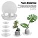 Ludlz 10 Pack Clear Plastic Plant Saucer Drip Trays with labels Large Plant Plate Dish Plastic Plant Pot Saucers Flower Pot Set for Indoor Flower Pots and Planters