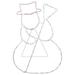 28 Lighted Standing Snowman Silhouette Outdoor Christmas Decor