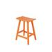 WestinTrends Malibu 24 Inch Outdoor Bar Stools All Weather Resistant Poly Lumber Adirondack Counter Height Stools Orange