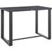 Armen Living Menorca Outdoor Patio Bar Height Dining Table in Aluminum