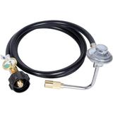 GasSaf 5 ft Propane Adapter Hose with Griddle Regulator