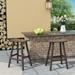 GARDEN 29 Inches Adirondack Plastic Outdoor Bar Stools (Set of 2) Dark Brown