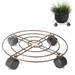 DEWEL Metal Plant Caddy with Wheels Round Plant Dolly Stand Heavy Duty Iron Rolling Potted Plant Stand Holder Flower Pots Potted Plants Mover for Indoor & Outdoor Home Garden