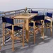 HiTeak Furniture Director 5-Piece Counter Height Teak Outdoor Dining Set - HLS-DCH-BL
