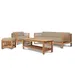 HiTeak Furniture Summer 5-Piece Teak Patio Conversation Deep Seating set - HLS-S-CF