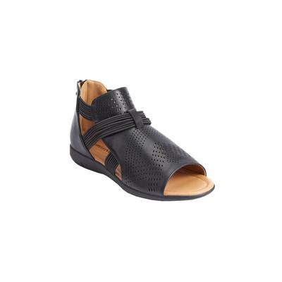 Wide Width Women's The Shiana Shootie by Comfortview in Black (Size 10 1/2 W)