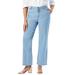 Plus Size Women's True Fit Stretch Denim Wide Leg Jean by Jessica London in Light Wash (Size 16 W) Jeans