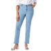 Plus Size Women's True Fit Stretch Denim Straight Leg Jean by Jessica London in Light Wash (Size 24) Jeans