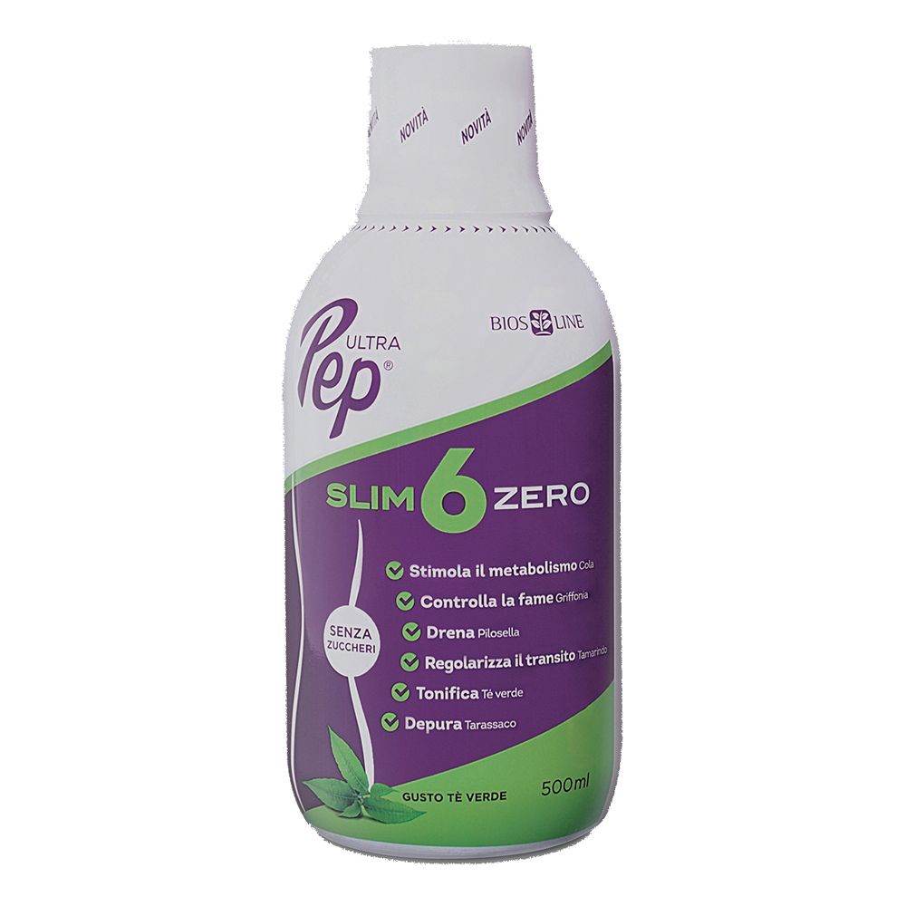 BIOSLINE Ultra Pep® Slim 6 Zero Tè Verde 500 ml Soluzione orale