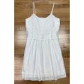 Madewell Dresses | *Madewell Eyelet Skylight Cami Overlay Dress Womens Size 6 White Summer Beach | Color: White | Size: 6