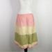 Anthropologie Skirts | Anthropologie Snak Pastel Colored Embellished A-Line Skirt | Color: Pink/Yellow | Size: 6