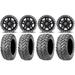 Fuel Anza Black 14 Wheels 26 Ceros Tires Yamaha Viking Wolverine YXZ1000R