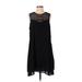 DR2 Casual Dress - A-Line: Black Grid Dresses - Women's Size 2