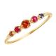 YoTreasure Multi Sapphire Solid 14K Yellow Gold Wedding Band Ring Jewelry, Metal gemstone, Sapphire