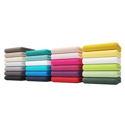 Spannbettlaken MY HOME "PAPRIKA", lila (helllila), B:90cm L:200cm, Microfaser-Jersey, Obermaterial: 100% Polyester, Laken, Bettlaken, Laken, in zwei Qualitäten erhältlich: Fleece und Jersey Image
