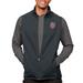 Men's Antigua Heather Charcoal USMNT Course Full-Zip Vest