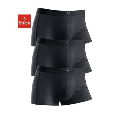 Hipster H.I.S, Herren, Gr. 9 (XXXL), schwarz, Jersey, Obermaterial: 95% Baumwolle, 5% Elasthan, unifarben, körpernah, Unterhosen, knapp sitzende Boxershorts aus Baumwollmischung Image